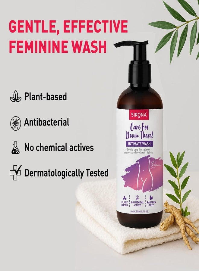 Sirona Gentle Care Antibacterial pH-Balanced Intimate Wash for Women - 200 ml (Pack of 2) | Reduces Itching, Irritation, Odour & Dryness | Paraben Free | Dermatologically Tested - Image 2
